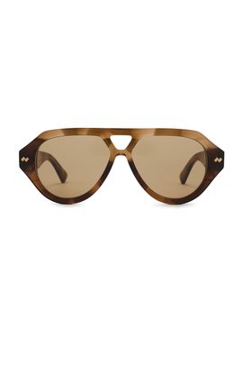 Bottega Veneta Bottega Veneta Bold Ribbon Stud Pilot Sunglasses