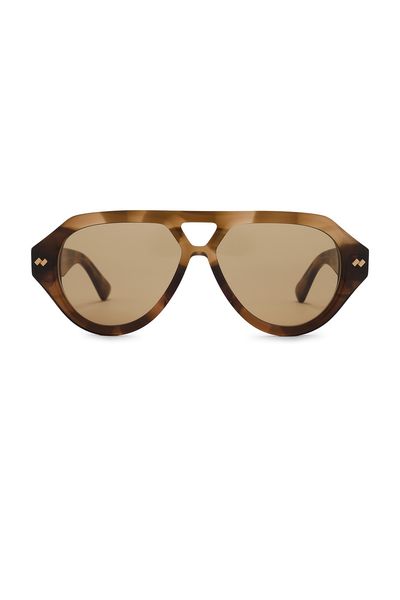 Bottega Veneta Bottega Veneta Bold Ribbon Stud Pilot Sunglasses
