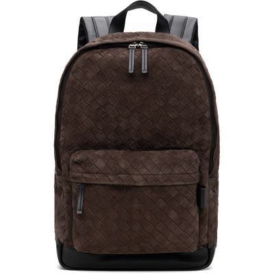 Bottega Veneta Bottega Veneta Brown & Black Classic Intrecciato Backpack