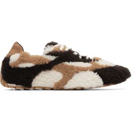Bottega Veneta Bottega Veneta Brown & Off-White Orbit Flash Sneakers
