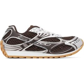 Bottega Veneta Bottega Veneta Brown & Silver Orbit Sneakers