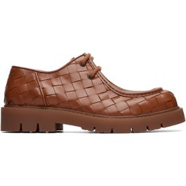Bottega Veneta Bottega Veneta Brown Haddock Lace-Up Derbys