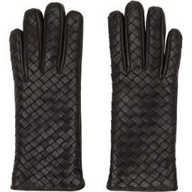 Bottega Veneta Bottega Veneta Brown Intrecciato Leather Gloves