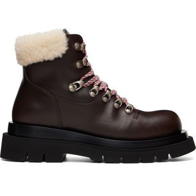 Bottega Veneta Bottega Veneta Brown Lug Hiking Ankle Boots
