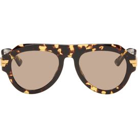 Bottega Veneta Bottega Veneta Brown Mitre Aviator Sunglasses