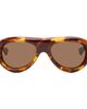 Bottega Veneta Bottega Veneta Brown Sardine Aviator Sunglasses - 1