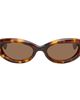 Bottega Veneta Bottega Veneta Brown Sardine Oval Sunglasses - 1