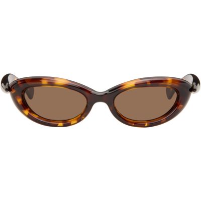 Bottega Veneta Bottega Veneta Brown Sardine Oval Sunglasses