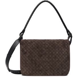 Bottega Veneta Bottega Veneta Brown Swing Intrecciato Suede Bag