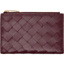 Bottega Veneta Bottega Veneta Burgundy Intrecciato Medium Bi-Fold Wallet