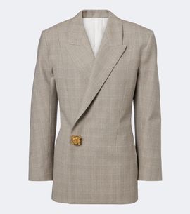 Bottega Veneta Bottega Veneta Checked double-breasted wool blazer