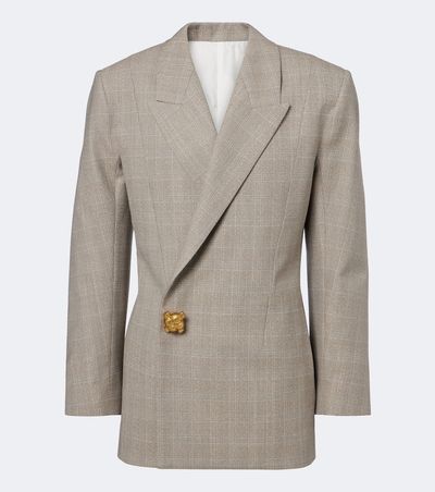 Bottega Veneta Bottega Veneta Checked double-breasted wool blazer