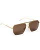 Bottega Veneta Bottega Veneta Classic Aviator Sunglasses Gold-Gold-Brown One - 1