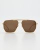 Bottega Veneta Bottega Veneta Classic Aviator Sunglasses Gold-Gold-Brown One - 2