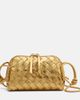 Bottega Veneta Bottega Veneta Concert Intrecciato metallic leather pouch - 1