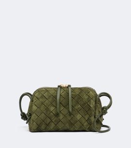 Bottega Veneta Bottega Veneta Concert Intrecciato Mini suede crossbody bag