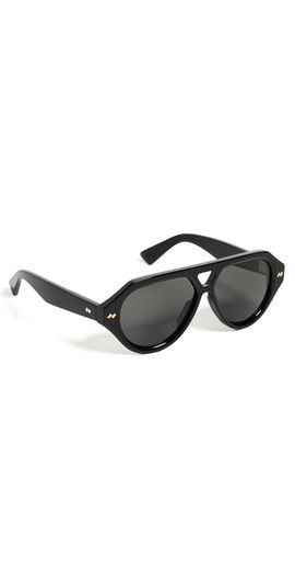 Bottega Veneta Bottega Veneta Dizzy Aviator Sunglasses Black-Black-Grey One