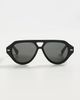 Bottega Veneta Bottega Veneta Dizzy Aviator Sunglasses Black-Black-Grey One - 2