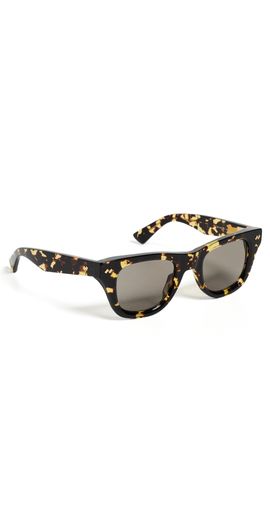 Bottega Veneta Bottega Veneta Dizzy Squared Sunglasses Havana-Havana-Brown One