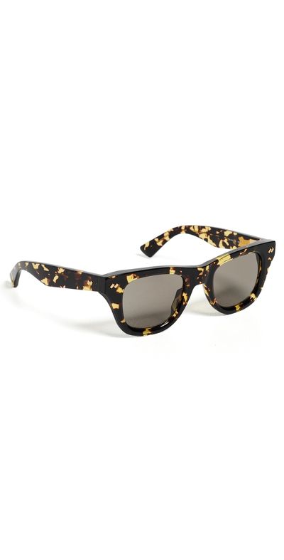 Bottega Veneta Bottega Veneta Dizzy Squared Sunglasses Havana-Havana-Brown One