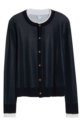 Bottega Veneta Bottega Veneta Double Layer Silk Cardigan