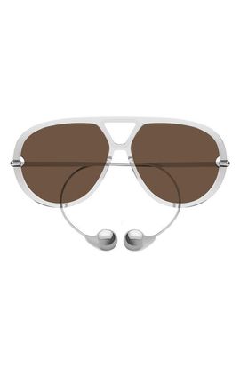 Bottega Veneta Bottega Veneta Drop 63mm Oversize Aviator Sunglasses