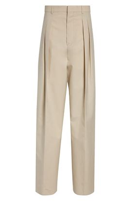 Bottega Veneta Bottega Veneta Faded Stripe Pleated Wool & Cotton Trousers