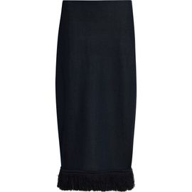 Bottega Veneta Bottega Veneta Fringe Double Layer Silk Sweater Skirt