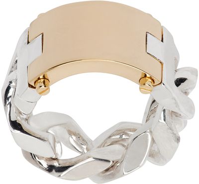 Bottega Veneta Bottega Veneta Gold & Silver Curb Chain Ring