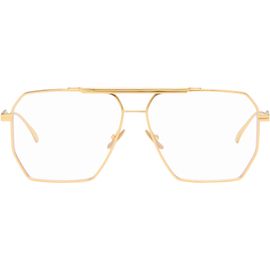 Bottega Veneta Bottega Veneta Gold Classic Aviator Glasses
