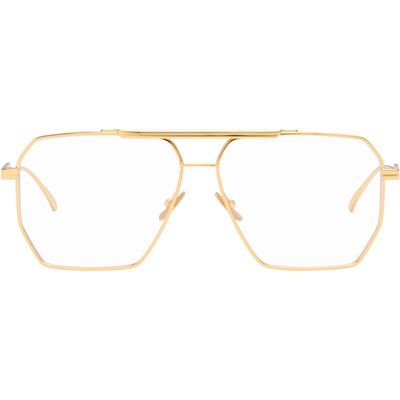 Bottega Veneta Bottega Veneta Gold Classic Aviator Glasses