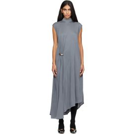 Bottega Veneta Bottega Veneta Gray Crepe Viscose Jersey Maxi Dress