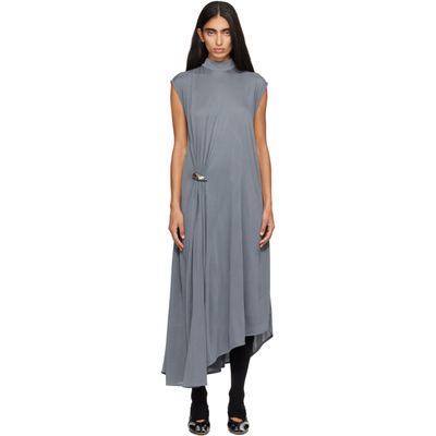 Bottega Veneta Bottega Veneta Gray Crepe Viscose Jersey Maxi Dress