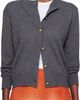 Bottega Veneta Bottega Veneta Gray Wool Rib Cardigan - 1