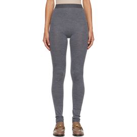 Bottega Veneta Bottega Veneta Gray Wool Rib Seamless Leggings