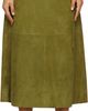 Bottega Veneta Bottega Veneta Green Full Grain Suede Midi Skirt - 1