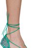 Bottega Veneta Bottega Veneta Green Sparkle Stretch Web Heels - 1