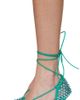 Bottega Veneta Bottega Veneta Green Sparkle Stretch Web Heels - 3