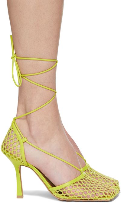 Bottega Veneta Bottega Veneta Green Stretch Heels