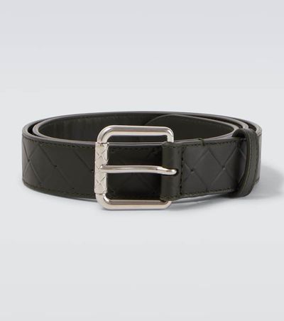 Bottega Veneta Bottega Veneta Intrecciato embossed leather belt