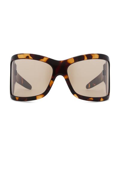 Bottega Veneta Bottega Veneta Intrecciato Hinge Rectangular Sunglasses