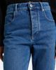Bottega Veneta Bottega Veneta Intrecciato leather-trimmed slim jeans - 3
