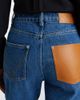 Bottega Veneta Bottega Veneta Intrecciato leather-trimmed slim jeans - 5