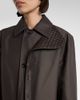 Bottega Veneta Bottega Veneta Intrecciato leather-trimmed trench coat - 3