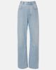 Bottega Veneta Bottega Veneta Intrecciato leather-trimmed wide-leg jeans - 1