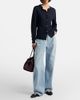 Bottega Veneta Bottega Veneta Intrecciato leather-trimmed wide-leg jeans - 2