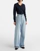 Bottega Veneta Bottega Veneta Intrecciato leather-trimmed wide-leg jeans - 6
