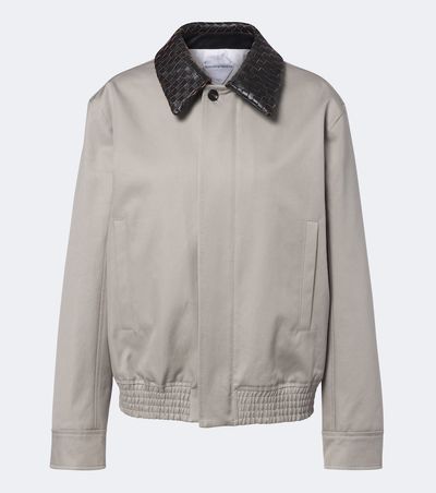 Bottega Veneta Bottega Veneta Intrecciato oversized cotton blouson jacket