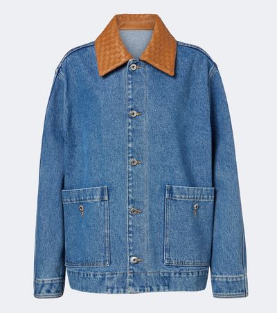 Bottega Veneta Bottega Veneta Intrecciato oversized denim jacket