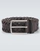 Bottega Veneta Bottega Veneta Intreccio Cabat leather belt - 1